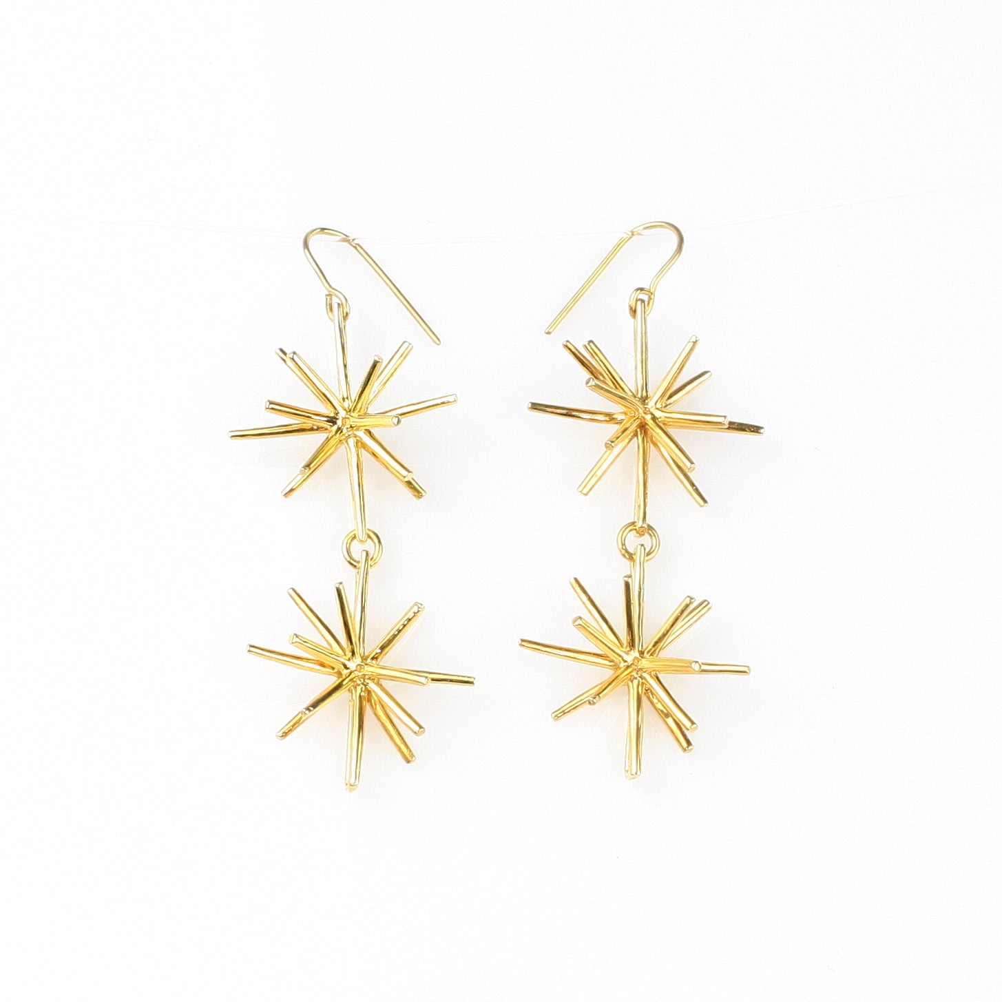STARDOM DOUBLE sterling silver earrings by Duong Jewelry
#color_22k-yellow-gold