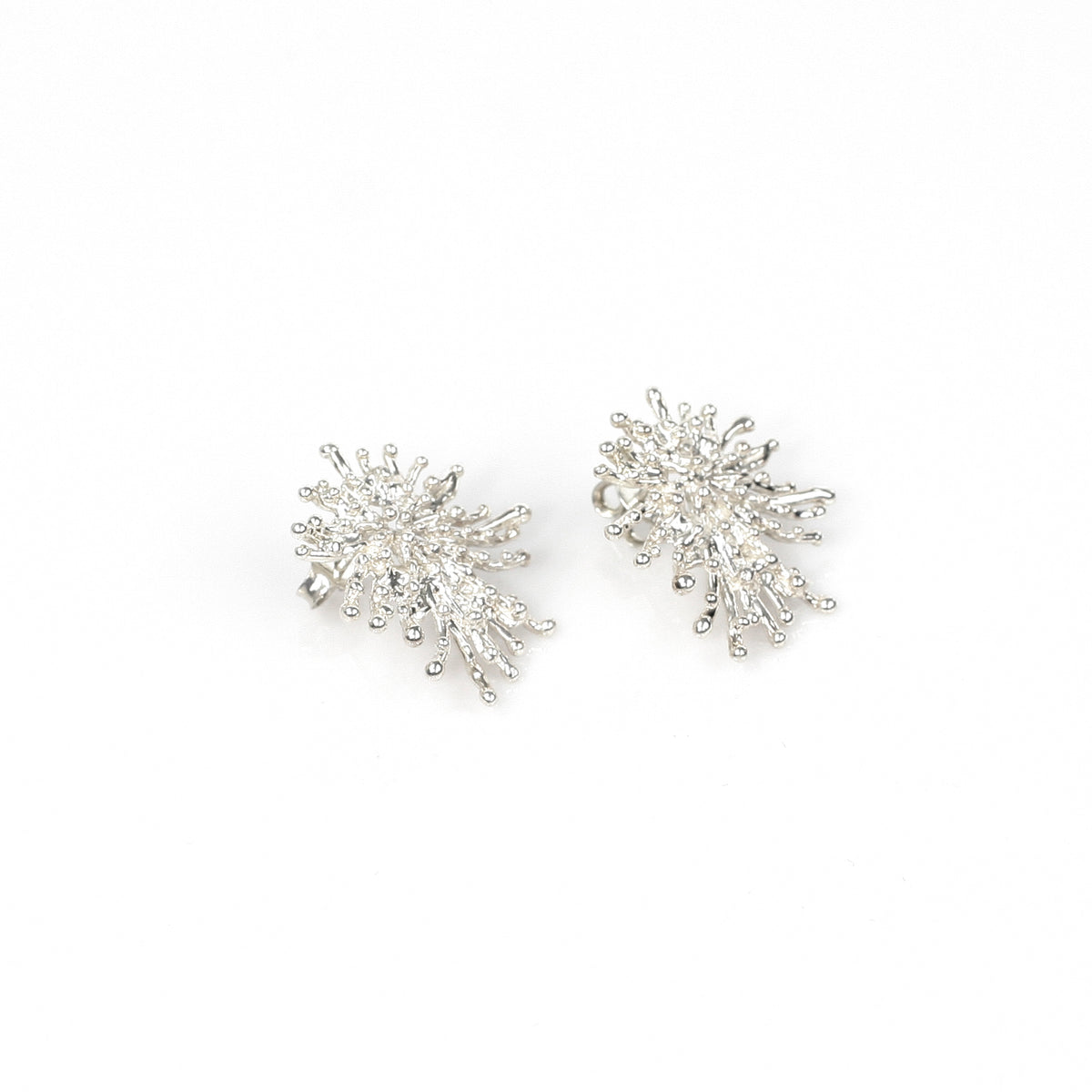 SUNRAY SINGLE sterling silver stud earrings Duong Jewelry 
#color_no-plating