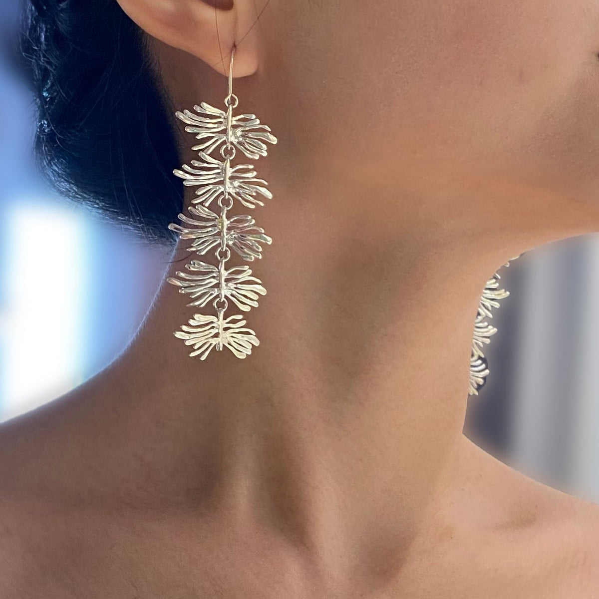 TROPICAL BUTTERFLIES silver earrings